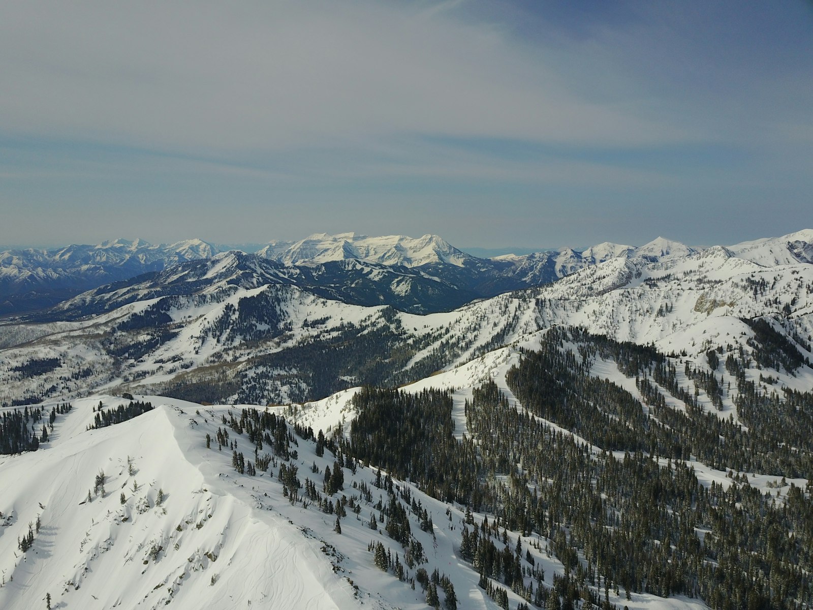 The Wasatch Mountains above Salt Lake City in winter