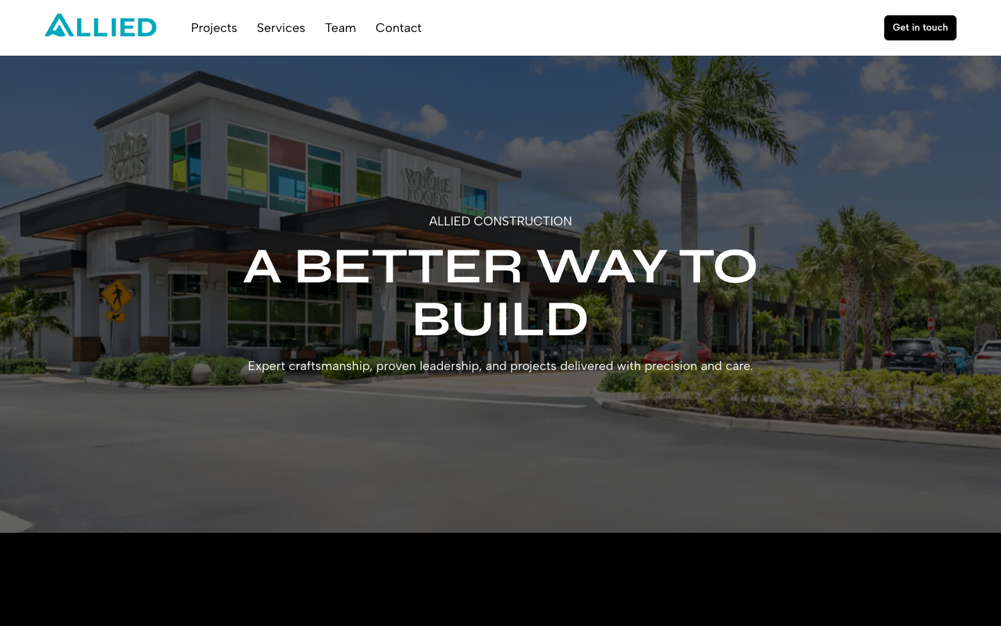 Allied Construction website